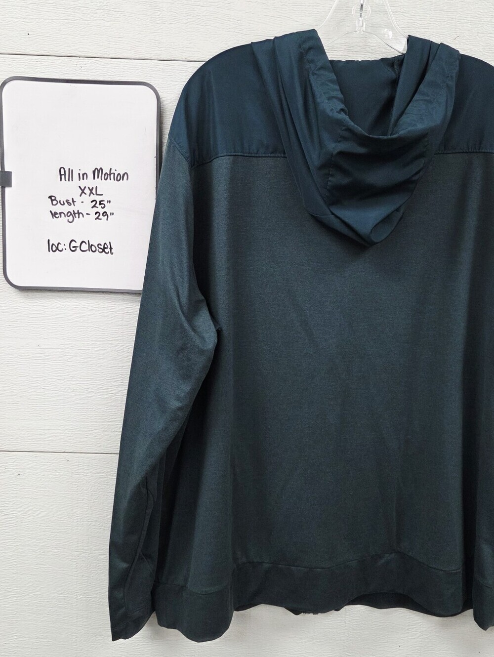 All In MotionLightweight Zip Hoodie - Deep Teal Track Jacket Xxl - Picture 6 of 7